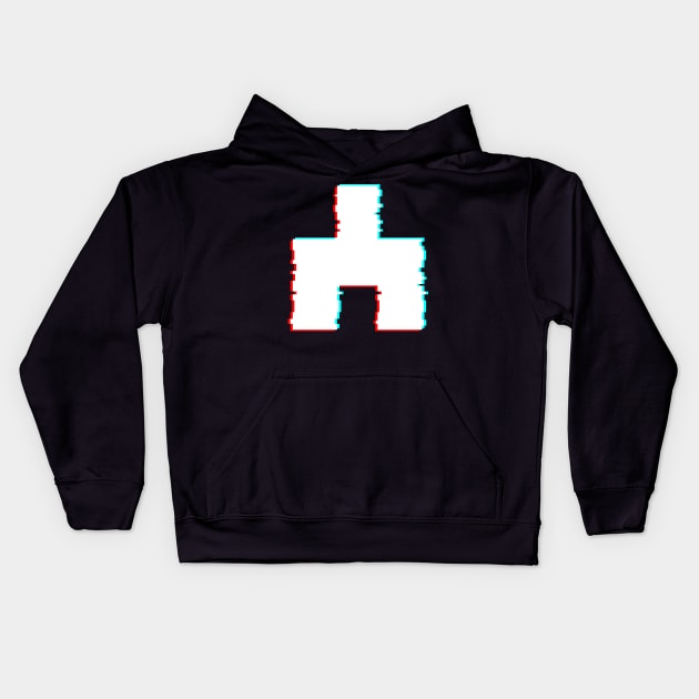 White Bear / Bandersnatch Glitched Kids Hoodie by Meta Cortex